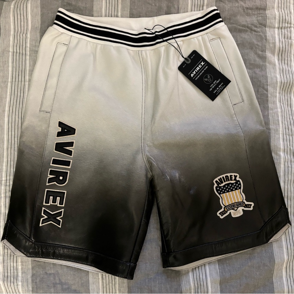 Avirex Leather Basketball Shorts NWT